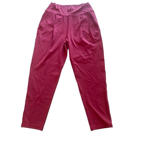 Athleta Elation Women Yoga Pants Coffeeberry Red Joggers Athleisure Small NWOT - Picture 3 of 9